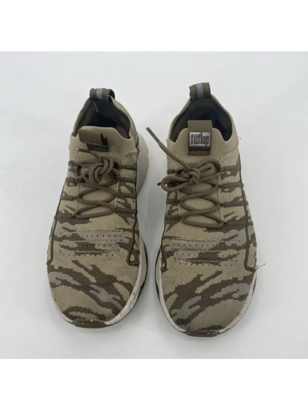 FitFlop Vitamin FF E01 Camo Knit Sports Sneakers Mossy Green Womens Size 8.5